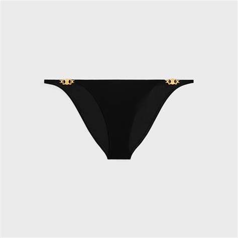 celine bikini black|TRIOMPHE SWIMSUIT BOTTOM IN MATTE JERSEY .